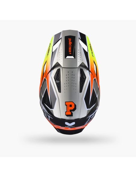 Casque cross enfant Pull-In 2027 Master Graphic Plus Race Neon Orange