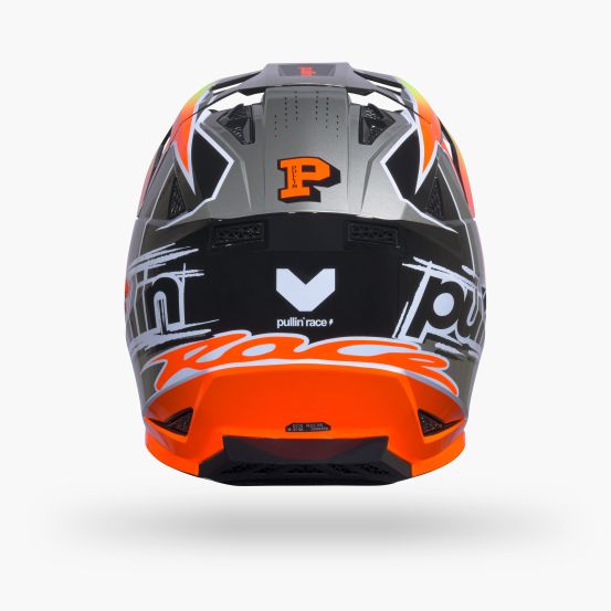 Casque cross enfant Pull-In 2027 Master Graphic Plus Race Neon Orange