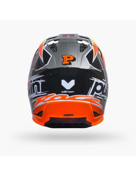 Casque cross enfant Pull-In 2027 Master Graphic Plus Race Neon Orange