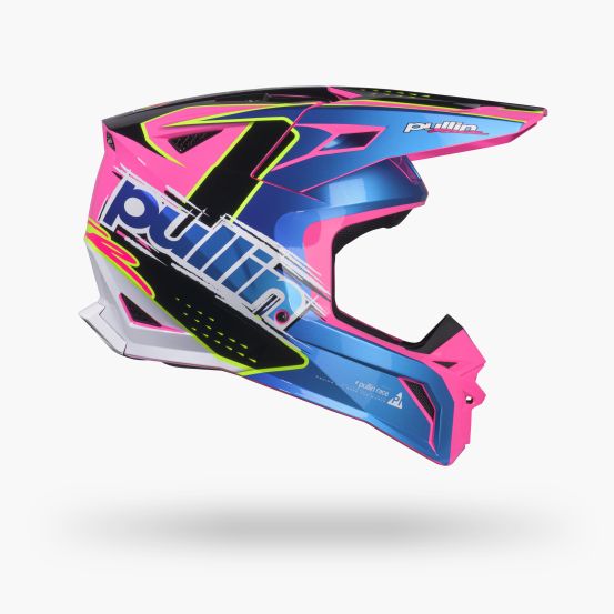 Casque cross enfant Pull-In 2027 Master Graphic Plus Race Pink Neon