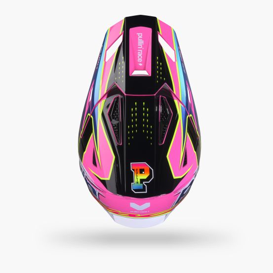 Casque cross enfant Pull-In 2027 Master Graphic Plus Race Pink Neon