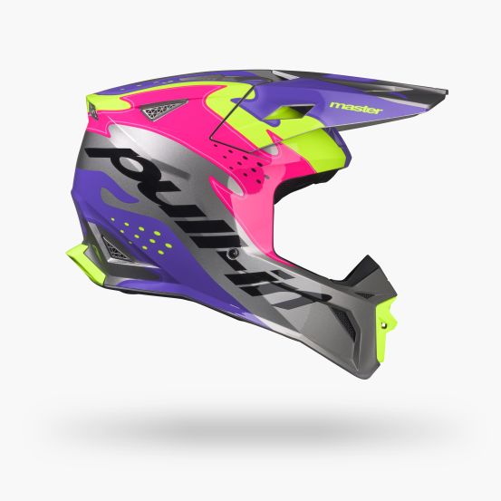Casque cross enfant Pull-In 2027 Master Graphic Purple Grey