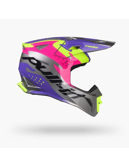 Casque cross enfant Pull-In 2027 Master Graphic Purple Grey