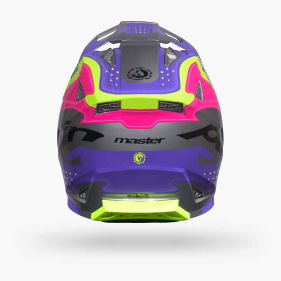 Casque cross enfant Pull-In 2027 Master Graphic Purple Grey