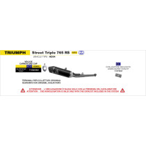 Kit catalyseur homologué ARROW - TRIUMPH STREET TRIPLE 765 2020-2022 - STREET TRIPLE 765 RS 2023-2024 / YAMAHA YZF R7 2021-2024