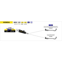 Collecteur racing ARROW - non homologué - HONDA MSX 125 GROM 2016-2020