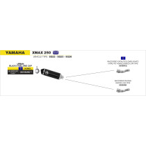 Collecteur catalytique pour pot ARROW Urban - homologué - YAMAHA XMAX 250 2009-2016