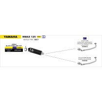 Collecteur racing pour pot ARROW Urban - non homologué - YAMAHA NMAX 155 - NMAX 125 - TRICITY 125 2017-2020