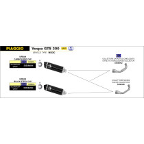 Collecteur racing pour pot ARROW Urban - non homologué - PIAGGIO