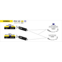 Collecteur racing pour pot ARROW Urban - non homologué - HONDA PCX 125 2021-2024
