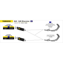 Collecteurs racing ARROW - non homologué - YAMAHA XJ6 / XJ6 DIVERSION 2009-2015