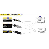 Collecteurs racing ARROW - non homologué - KAWASAKI ER-6N - ER-6F 2012-2016 - VERSYS 650 2015-2024