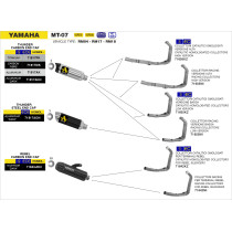 Collecteurs racing ARROW version haute - non homologué - YAMAHA MT-07 2014-2020 - TRACER 700 2016-2020 - TRACER 7 2021-2024