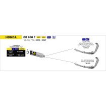 Collecteurs racing ARROW - non homologué - HONDA CBR 650 F - CB 650 F 2014-2018