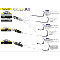 Collecteurs racing version basse pour silencieux ARROW Thunder - non homologué - YAMAHA