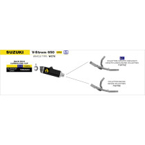 Collecteurs racing pour silencieux ARROW Race-Tech - non homologué - SUZUKI V-STROM 650 2017-2020