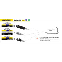 Collecteur racing ARROW non homologué - KAWASAKI NINJA 400 2018-2020 - Z 400 2019-2020