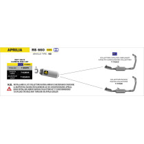 Collecteurs racing ARROW Twin Replica complet - titane - non homologué - APRILIA RS 660 2020-2024 - TUONO 660 2021-2024