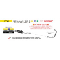 Collecteur racing ARROW - non homologué - KTM DUKE 125 2024-2026 - 125 ENDURO R / SMC-R 2025-2026