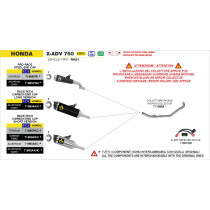 Collecteur racing ARROW - non homologué - HONDA X-ADV 750 2025-2026