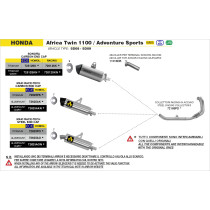Collecteurs racing ARROW - non homologué - HONDA AFRICA TWIN CRF 1100 L 2020-2023