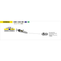 Raccord ARROW pour collecteur d'origine - HONDA CBR 1000 RR 2014-2016