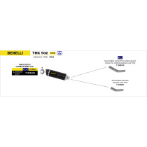 Raccord décatalysé ARROW racing - BENELLI TRK 502 2017-2020