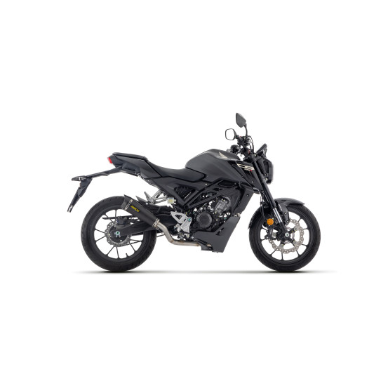 Ligne complète racing avec silencieux X-Kone ARROW - aluminium dark - embout carbone - non homologué - HONDA CB 125 R 2024-2026