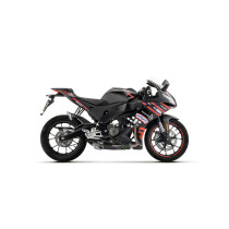 Ligne complète avec silencieux Thunder ARROW - aluminium dark - non homologué - APRILIA RS 125 2025-2026