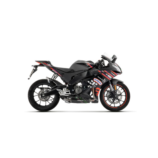 Ligne complète avec silencieux Thunder ARROW - aluminium dark - non homologué - APRILIA RS 125 2025-2026