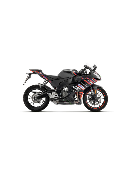 Ligne complète avec silencieux Thunder ARROW - aluminium dark - non homologué - APRILIA RS 125 2025-2026