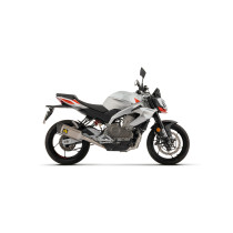 Ligne complète racing silencieux Pista ARROW - aluminium dark - embout carbone - non homologué - APRILIA TUONO 457 2025-2026