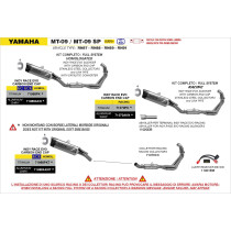 Ligne complète racing avec silencieux Indy Race EVO ARROW - titane - embout carbone - non homologué - YAMAHA 2