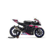 Ligne complète ARROW COMPETITION - titane - embout carbone - non homologué - YAMAHA YZF R1 2017-2026