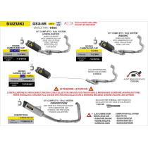 Ligne complète ARROW COMPETITION - titane - embout carbone - non homologué - SUZUKI GSX-8R 2024-2026 - GSX-8S 2024-2025 2
