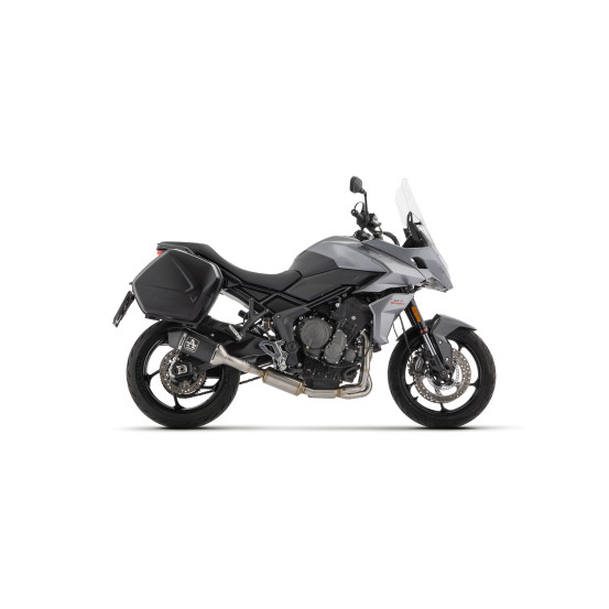 Ligne complète catalytique silencieux Veloce ARROW - aluminium dark - embout carbone - homologué - TRIUMPH TIGER 660 2022-2024
