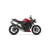 Ligne complète silencieux Veloce ARROW - aluminium dark - embout carbone - homologué - TRIUMPH STREET TRIPLE 765 RS 2023-2024