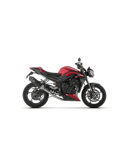 Ligne complète silencieux Veloce ARROW - aluminium dark - embout carbone - homologué - TRIUMPH STREET TRIPLE 765 RS 2023-2024