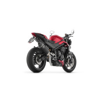 Ligne complète silencieux Veloce ARROW - aluminium dark - embout carbone - homologué - TRIUMPH STREET TRIPLE 765 RS 2023-2024 2