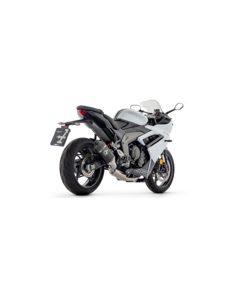 Ligne complète avec silencieux Veloce ARROW - aluminium dark - embout carbone - homologué - TRIUMPH DAYTONA 660 2024-2026