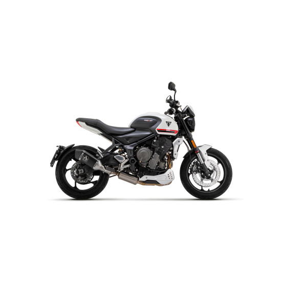 Ligne complète avec silencieux Veloce ARROW - aluminium dark - embout carbone - homologué - TRIUMPH TRIDENT 660 2021-2026