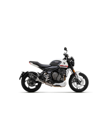 Ligne complète avec silencieux Veloce ARROW - aluminium dark - embout carbone - homologué - TRIUMPH TRIDENT 660 2021-2026