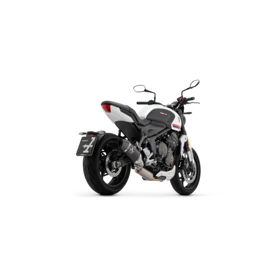 Ligne complète avec silencieux Veloce ARROW - aluminium dark - embout carbone - homologué - TRIUMPH TRIDENT 660 2021-2026