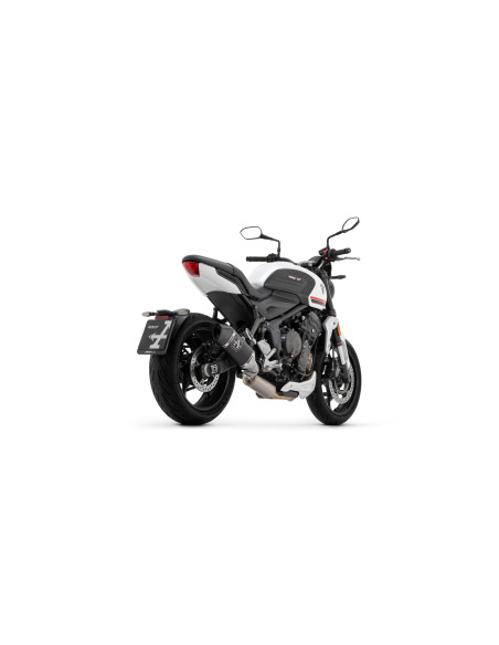 Ligne complète avec silencieux Veloce ARROW - aluminium dark - embout carbone - homologué - TRIUMPH TRIDENT 660 2021-2026