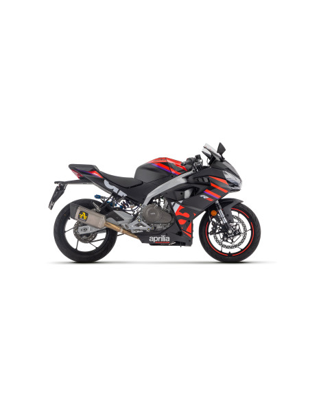 Ligne complète avec silencieux Pista ARROW - titane - embout carbone - homologué - APRILIA RS 457 2024-2026