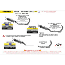 Ligne complète avec silencieux Indy Race EVO ARROW - titane - embout carbone - homologué - YAMAHA 2