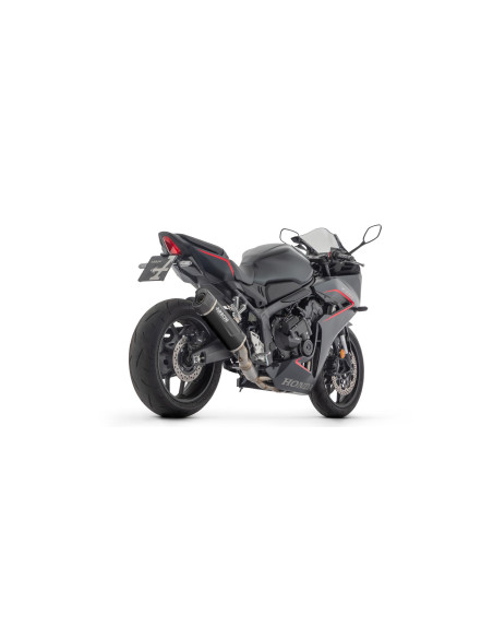 Ligne complète avec silencieux Indy Race EVO ARROW - aluminium dark - embout carbone - homologué - HONDA