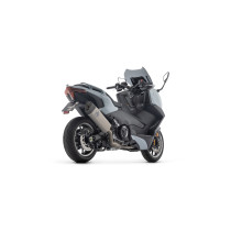 Ligne complète racing avec silencieux Pista ARROW - aluminium dark - embout carbone - non homologué - YAMAHA TMAX 560 2025-2026 2