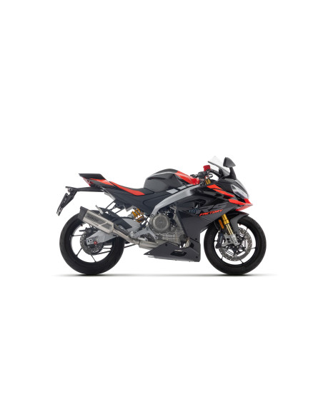 Ligne complète avec silencieux Indy Race EVO ARROW - aluminium dark - embout carbone - non homologué - APRILIA