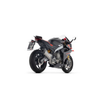 Ligne complète avec silencieux Indy Race EVO ARROW - aluminium dark - embout carbone - non homologué - APRILIA 2